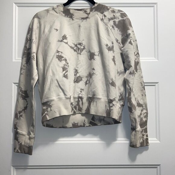 Lululemon Ready to Roll Crew Shibori Dove Grey Cement Grey sweatshirt sz Medium - Picture 3 of 13
